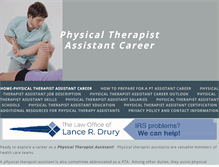 Tablet Screenshot of physicaltherapistassistants.net